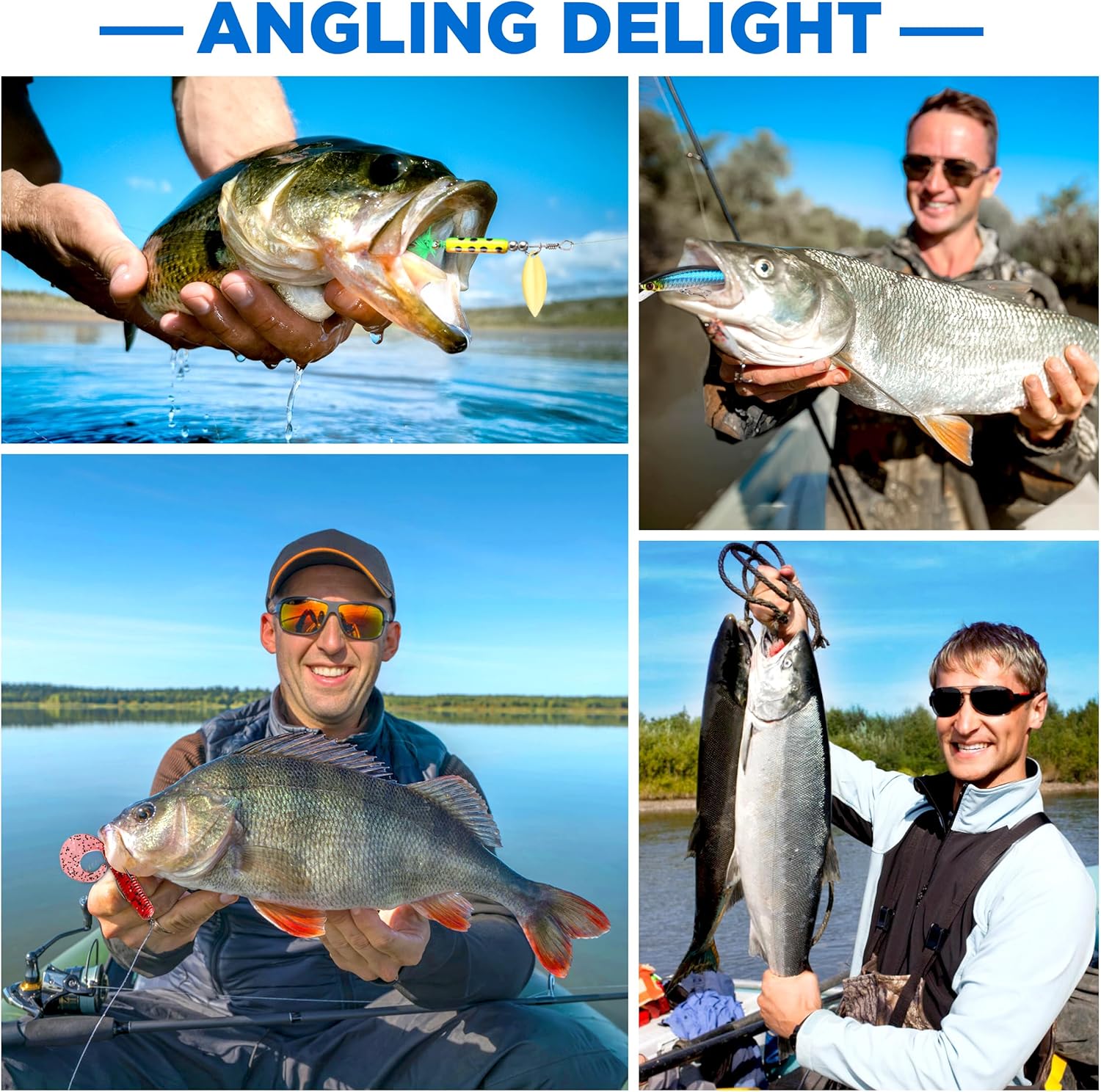 PLUSINNO Fishing Lures, 137Pcs Tackle Box with Tackle Included, Crankbaits, Spoon, Hooks, Weights & Other Accessories, Fishing Bait Lure Gear Kit Gift for Men Bass Freshwater