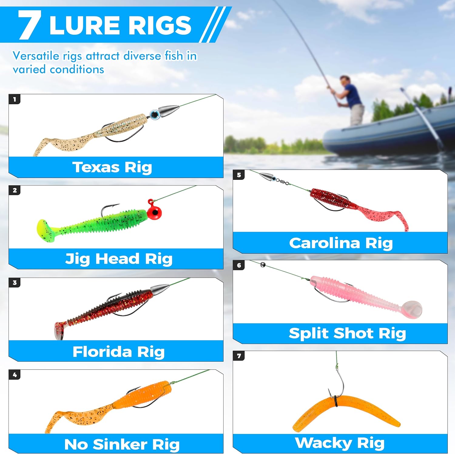 PLUSINNO Fishing Lures, 137Pcs Tackle Box with Tackle Included, Crankbaits, Spoon, Hooks, Weights & Other Accessories, Fishing Bait Lure Gear Kit Gift for Men Bass Freshwater